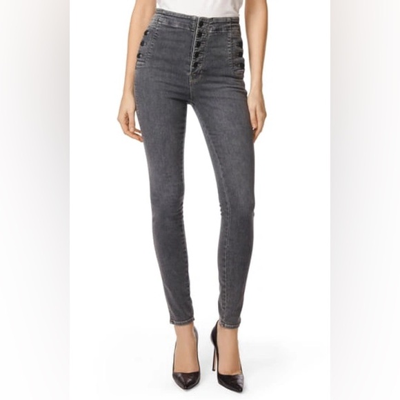 J Brand Natasha Sky High High Waist Super Skinny Jeans In Obscura - Picture 1 of 16